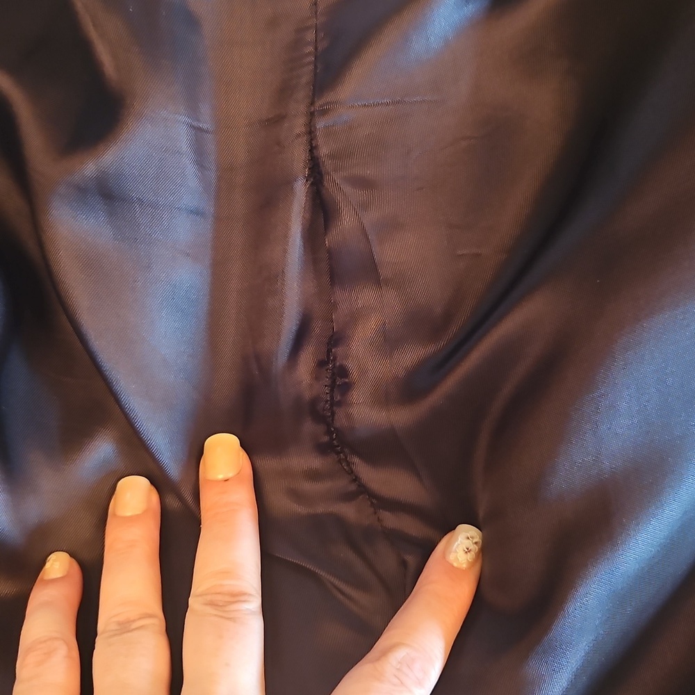 Zara Grey Faux Wool Coat Xl - Picture 7 of 7